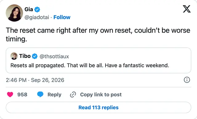 Capture of the post by @giadotai on 26 Sep 2026