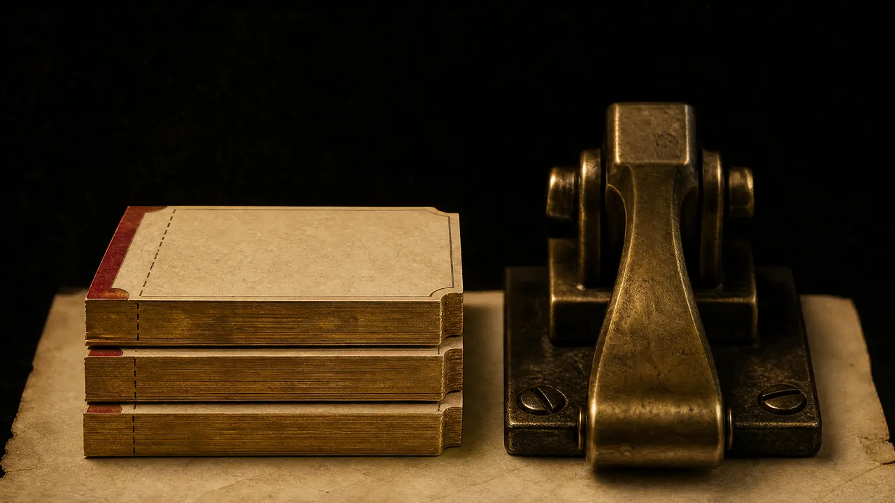 Illustration: split plate, the hard flush half, one lever and every dial swung back to zero at the same moment.